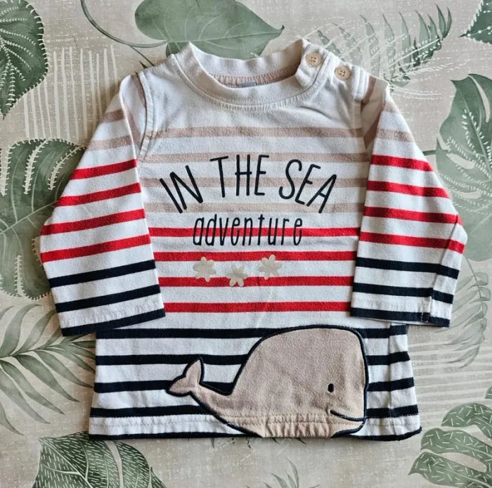 Lot 6 t-shirts manches longues taille 6 mois - photo numéro 5