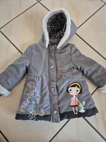 Manteau à capuche chaud gris