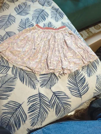 Jupe volantée motifs oiseaux