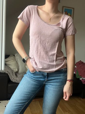 Tee shirt rose en lin - Isabel Marant étoile - S