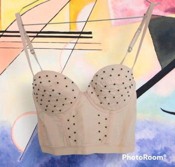 Magnifique bustier rose à clous Topshop - dressing trié par tailles