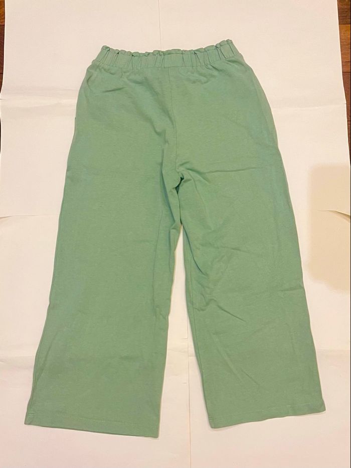 Ensemble vert clair lot sweat zippe à capuche, jogging et short mango taille XS/34 - photo numéro 7