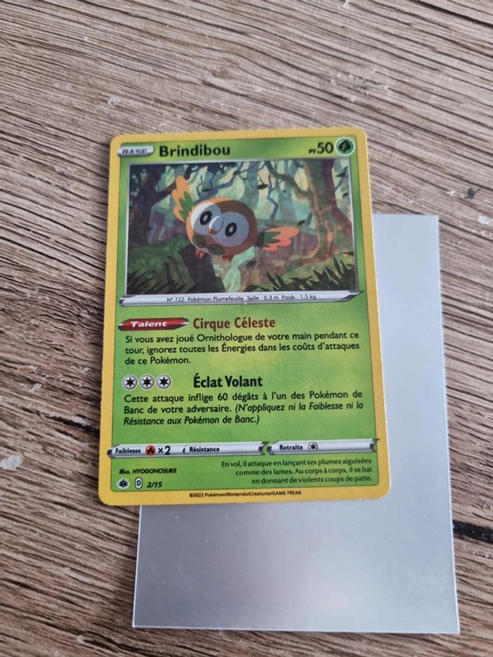 Carte pokémon brindibou holo 2/15 fr année 2022 - photo numéro 2