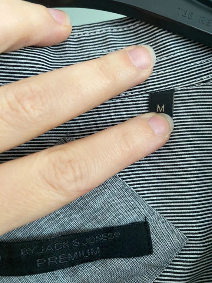 Chemise lignée grise taille M jack and jones - photo numéro 3