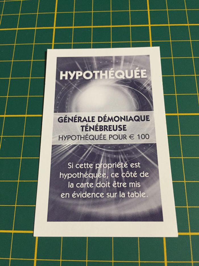 Carte Générale démoniaque ténébreuse pièce détachée Monopoly Duel Masters Hasbro Parker Wizards #A64 - photo numéro 2