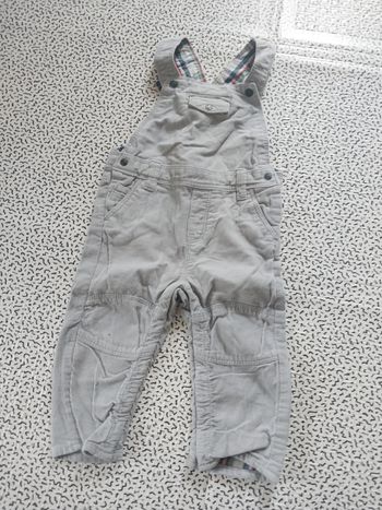 Salopette bébé Obaïbi en velours côtelé – 12 mois (74 cm)