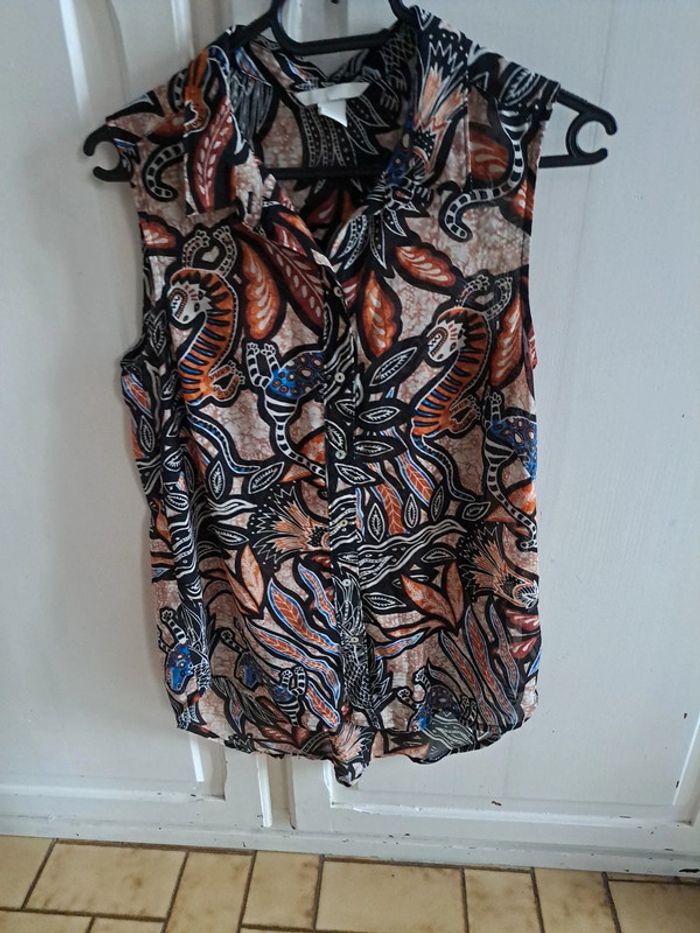 Blouse sans manche chemise  36 S H&M - photo numéro 10