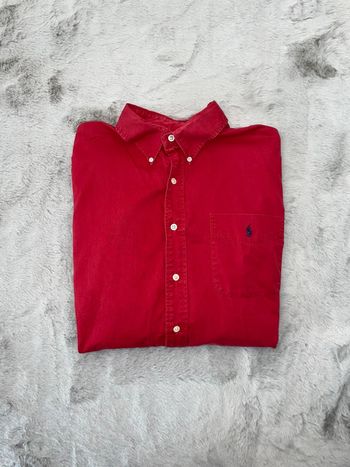 Chemise Ralph Lauren rouge logo brodé - Taille L