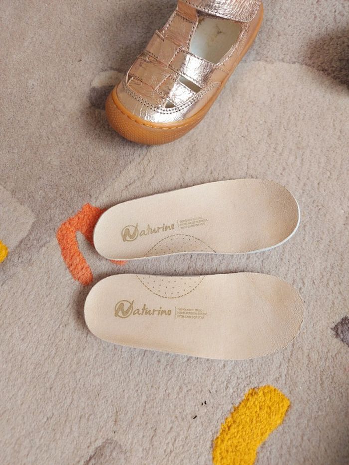 Sandales Naturino wad mettalic gold rose 22 - photo numéro 3