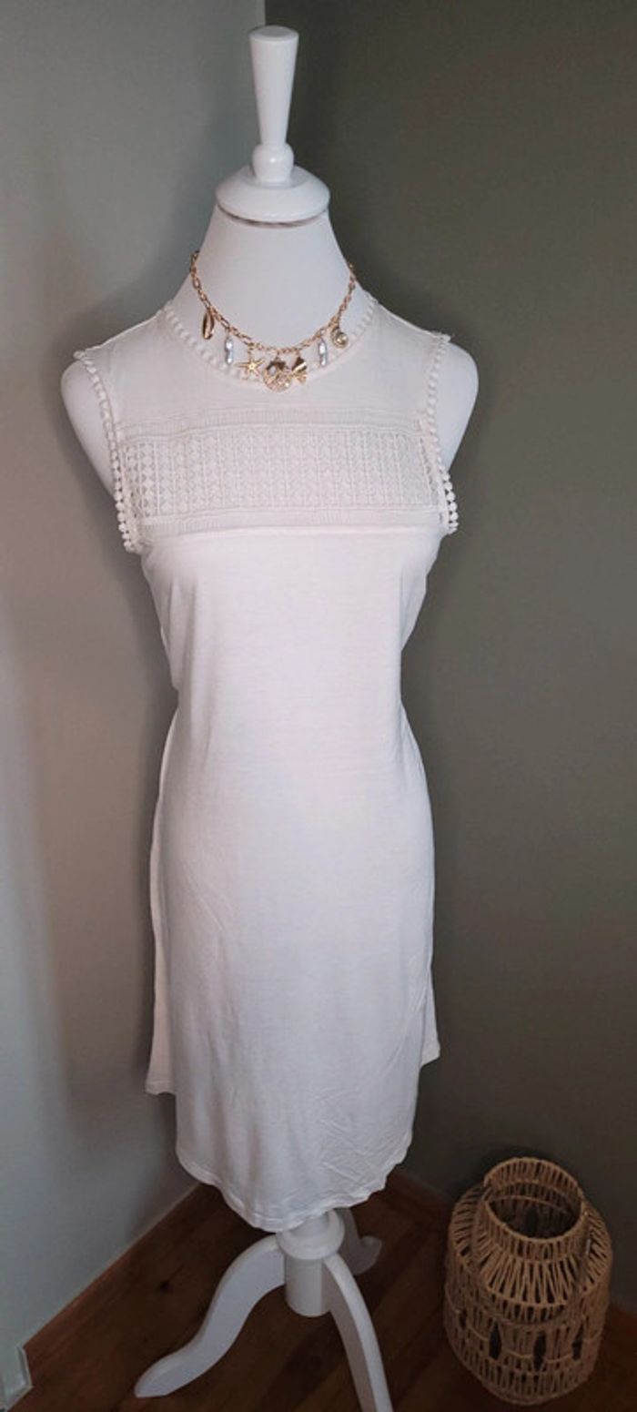 Jolie robe banche légère Taille XS H&M - photo numéro 4