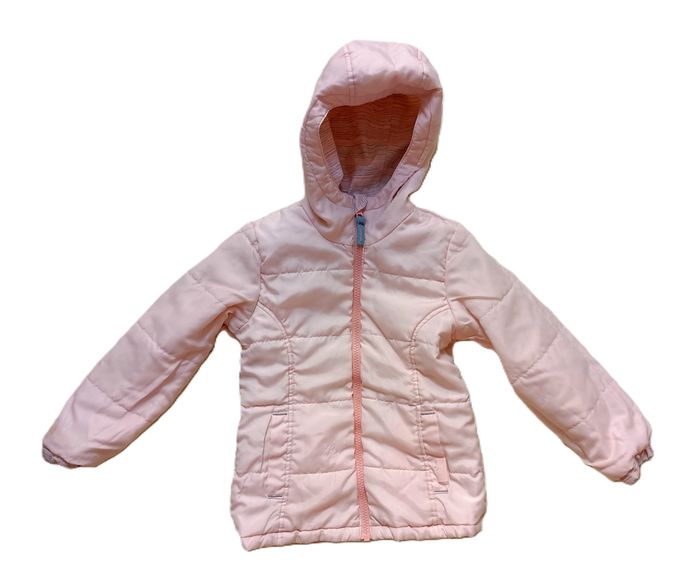 Doudoune légère rose et gris à capuche. Réversible. Quechua. Decathlon. Taille 4 ans - photo numéro 7