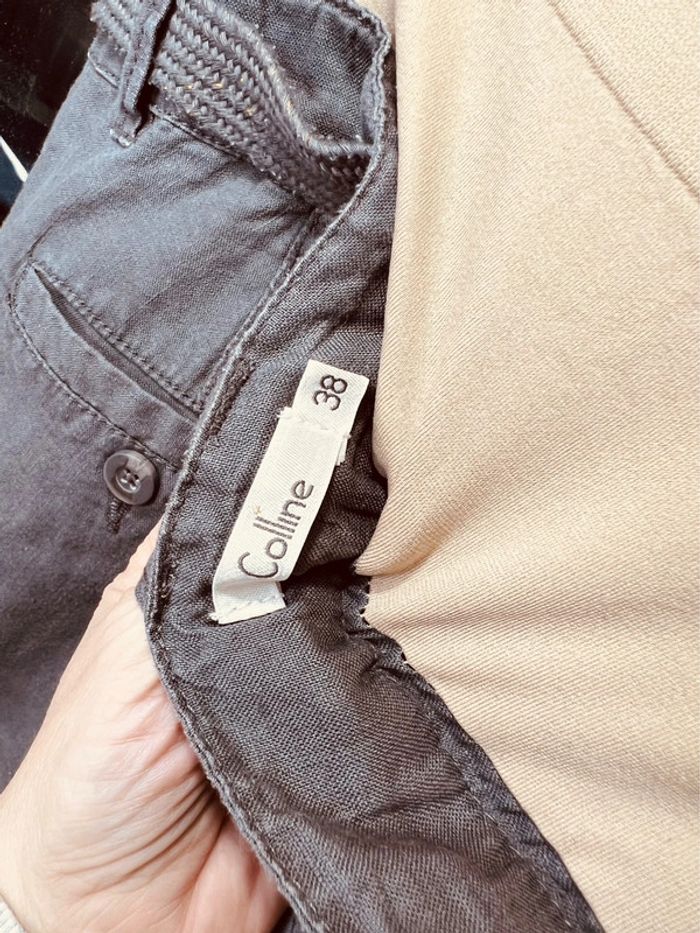 Taille 38 pantalon en lin grossesse Colline by Vertbaudet gris - photo numéro 4