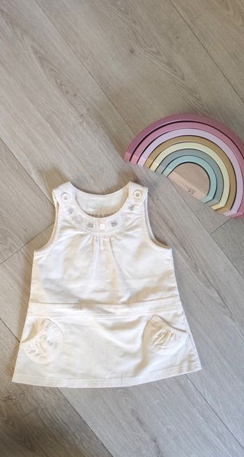 Robe fille 74 crème