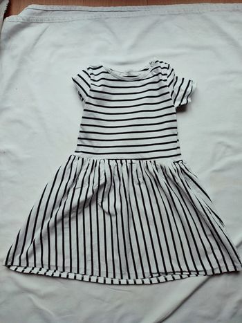 Robe manches courtes marinière 4/6 ans