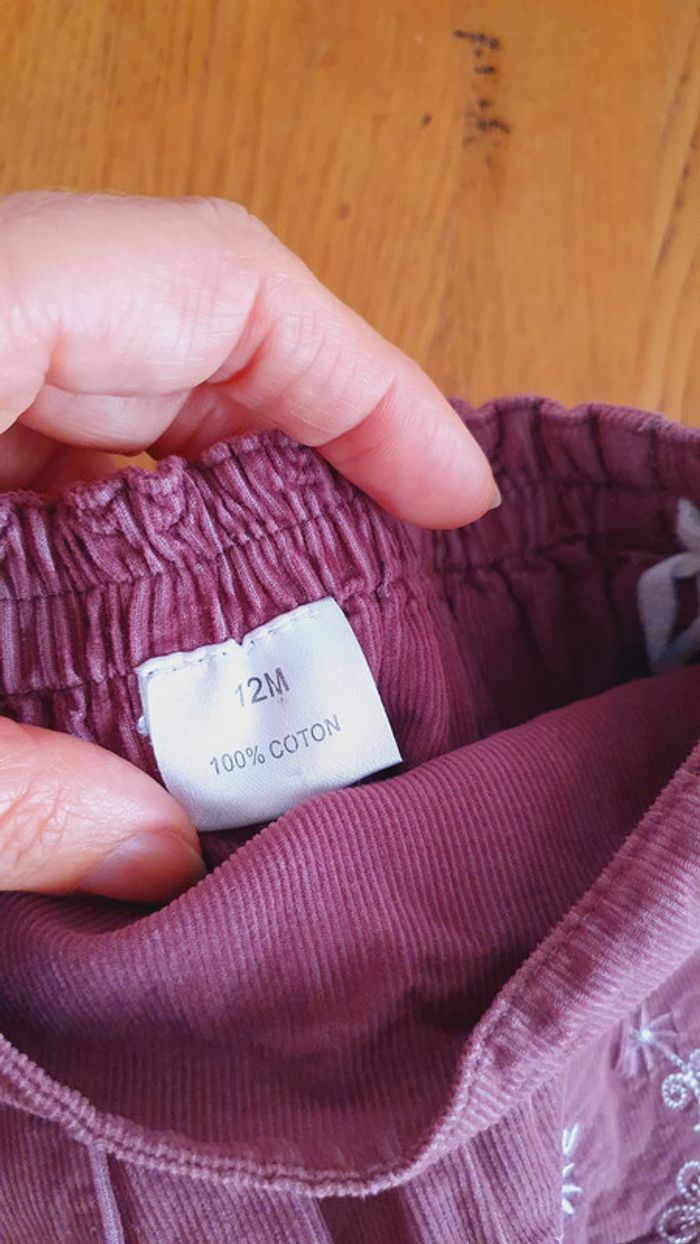 Jupe en velours violette 12 mois - photo numéro 6