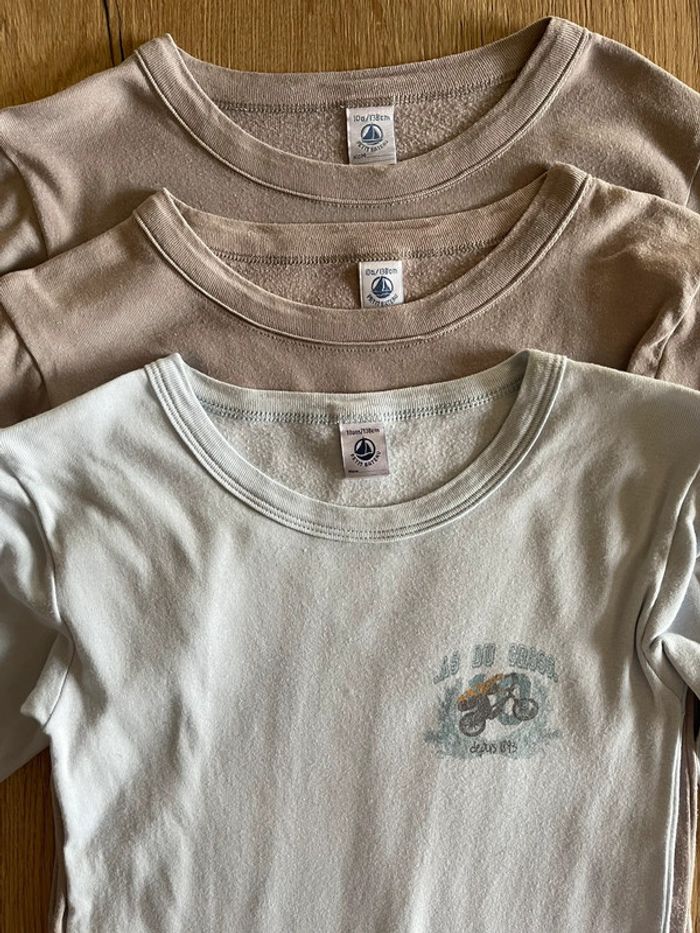 Lot de 3 tee shirts petit bateau taille 10 ans bon état - photo numéro 2