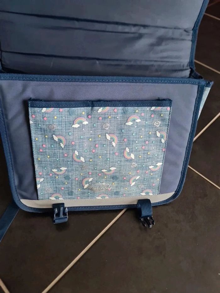 Cartable bleu marque esquisse pour fille école primaire - photo numéro 3