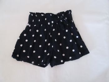 Short marine à pois