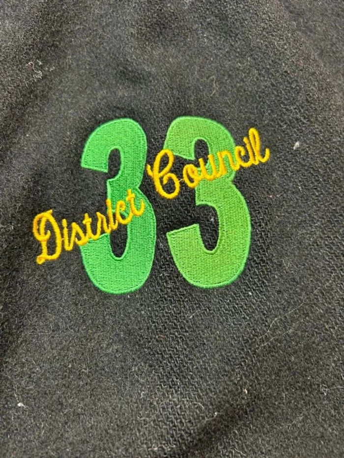 Veste Letterman Vintage District Council 33 Made in USA - Taille 2XL - photo numéro 4