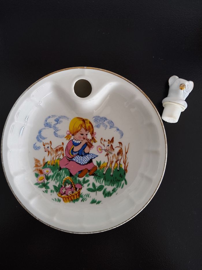 Assiette bébé vintage maintien au chaud - photo numéro 3