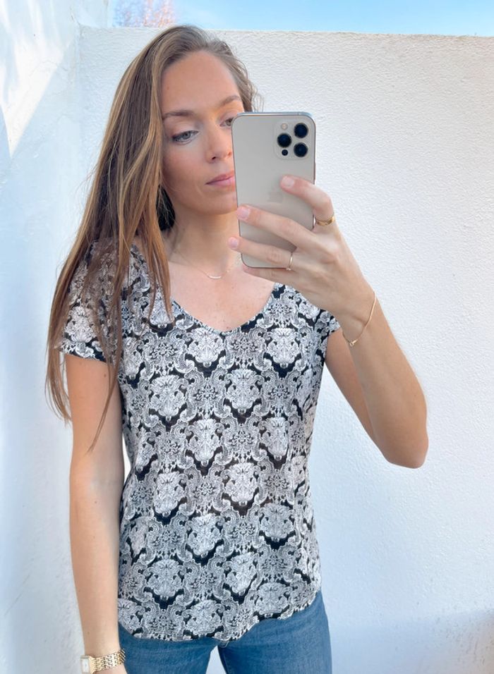 Tee shirt manches courtes à motifs Naf Naf - photo numéro 9