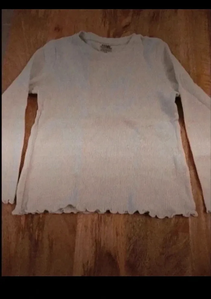 Sous-pull blanc Kiabi fille 6 ans