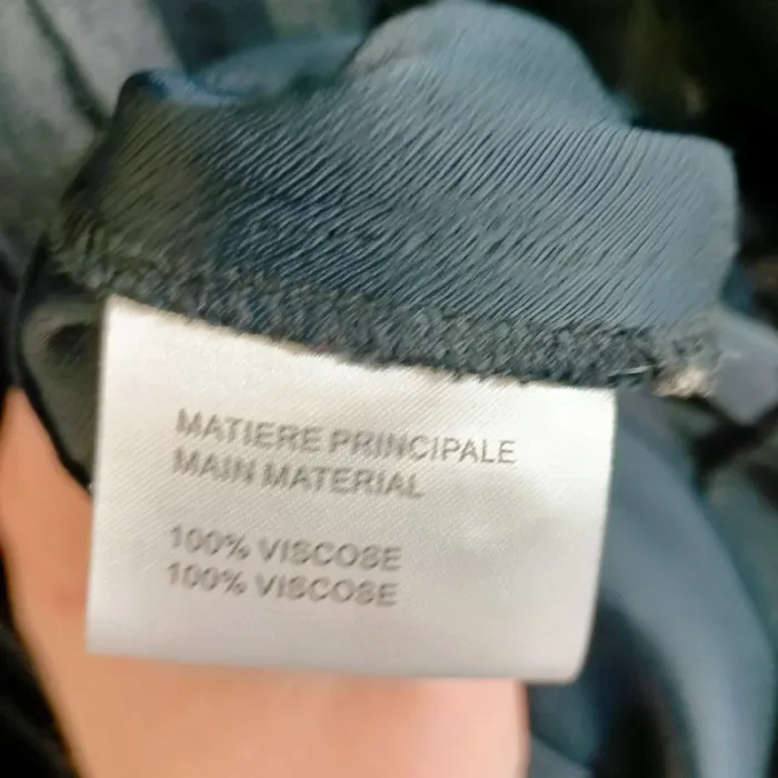 Gilet fluide sans manches Burton of London taille 40 bleu marine 100 % viscose ceinture A1289 - photo numéro 4