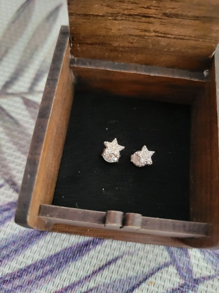Collier étoiles en argent neuf - photo numéro 3