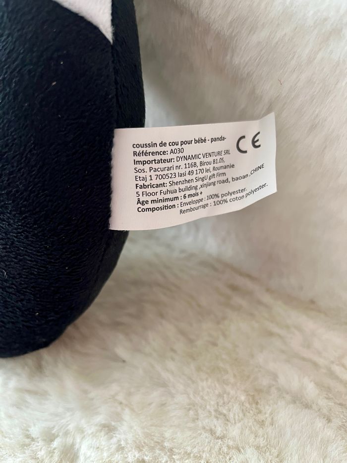 Coussin cervical, coussin de voyage, coussin tour de cou panda pour enfant - photo numéro 2