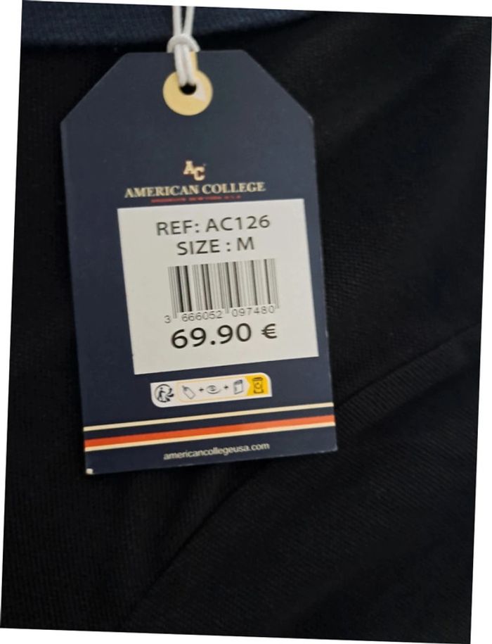 Neuf avec étiquette polo American Collège Premium collection M - photo numéro 4