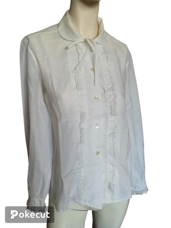 Chemise chemisier vintage Lolita shabby chic country cottage core dentelle lace