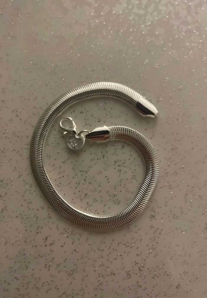 Bracelet serpent plaqué argent 925 - photo numéro 3