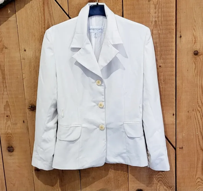 Veste blazer blanc femme SportStaff T42 élégante chic vintage Très bon état