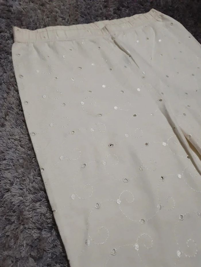 Leggins vintage en broderie anglaise - Taille S - photo numéro 3