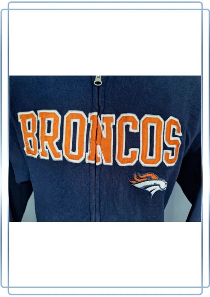 Sweat à capuche / Hoodie NFL bleu full broderie taille S (289) - photo numéro 3
