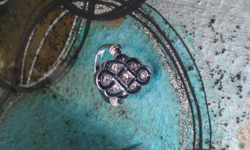 bague à strass femme