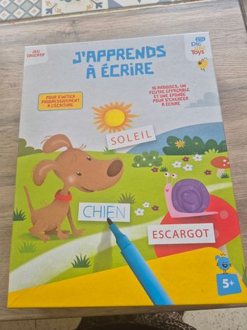 J apprends a écrire