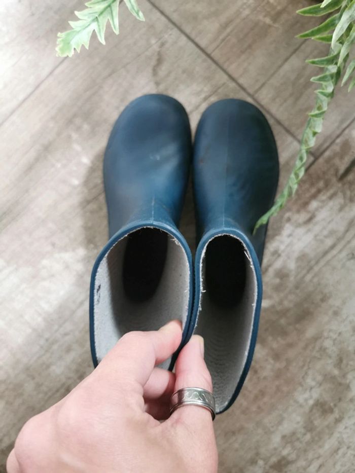 🌸Bottes de pluie taille 23 bleu marine Dunlop - photo numéro 2