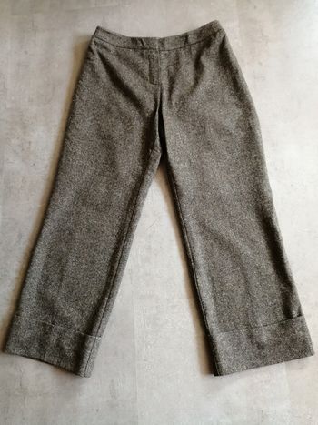 Pantacourt marron chiné Taille 40 Promod