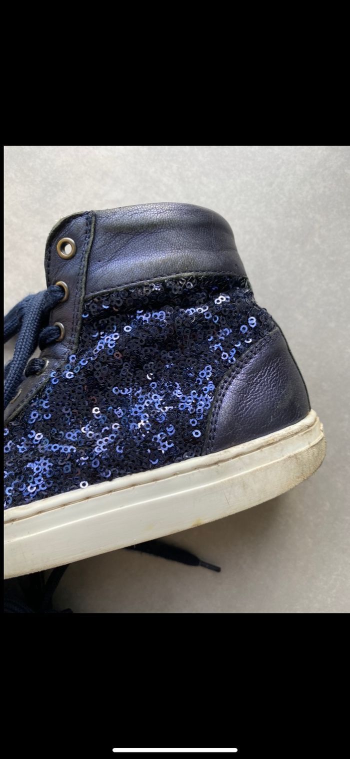 Basket pailleté bleu nuit Taille 31 - photo numéro 7