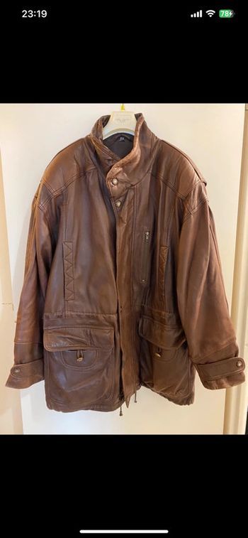 Manteau en cuir véritable