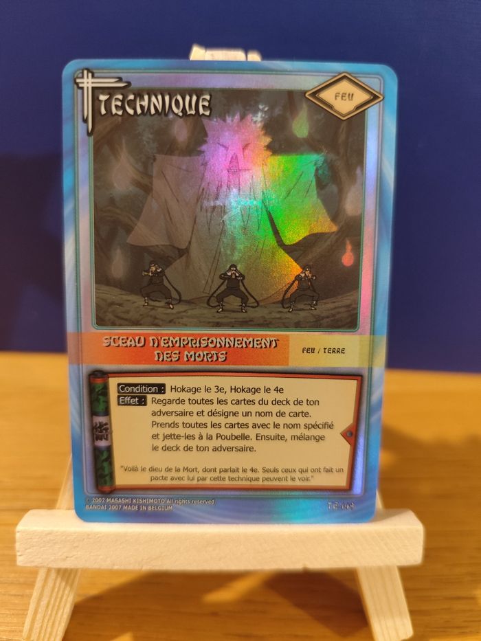 Carte Naruto Sceau d'emprisonnement des morts TE149 rare brillante bandai 2007 - photo numéro 2