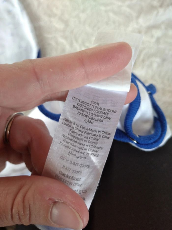 Lot de 2 bodies croisés manches courtes Mixte 6 mois souris Dpam 100% coton - photo numéro 17