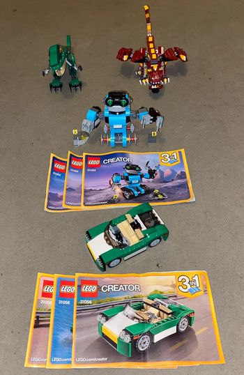 Lot lego Creator 3en1 31056 + 31058 + 31062 + 31073