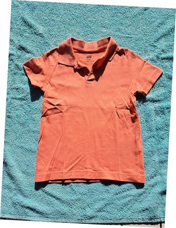 Polo H&M corail 92cm organic cotton