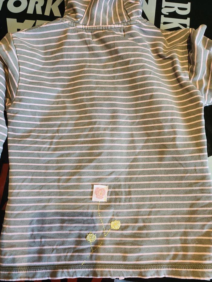 Gilet sweat léger rose et gris - photo numéro 5