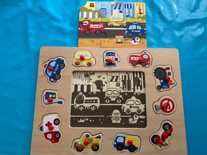 Puzzle en bois les transports - photo numéro 3