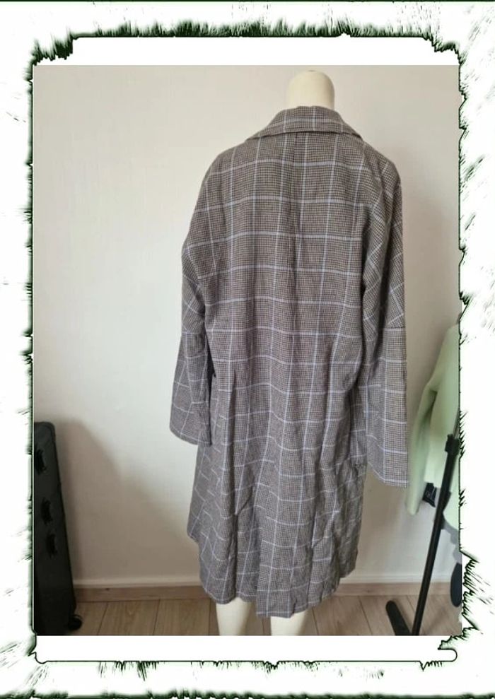 Manteau long zara carreaux - photo numéro 3