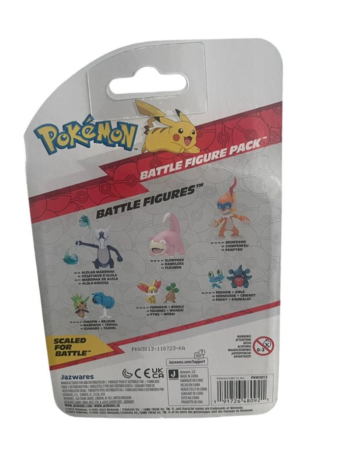 Figurines x 2 Pokémon Battle Figure Pack Grenousse et Griknot Jazwares neuf - photo numéro 2