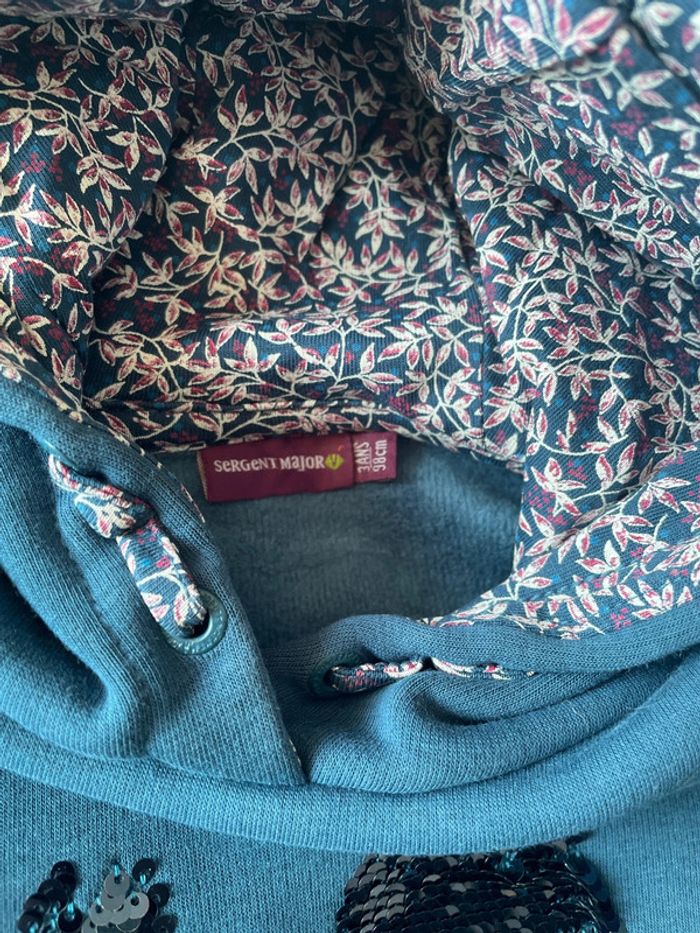 Sweat-shirt capuche sergent major 3 ans - photo numéro 4